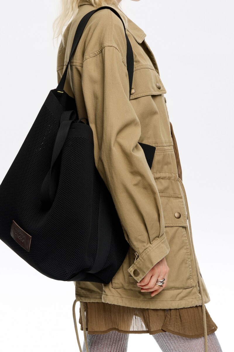 BOLSO SHOPPER FLYKNIT Negro