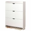 Zapatero Organizador Vertical De 3 Estantes Blanco