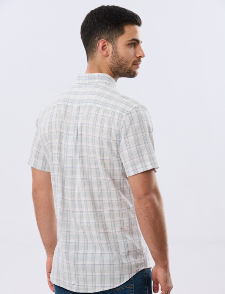 CAMISA CUADROS DE LINO Verde