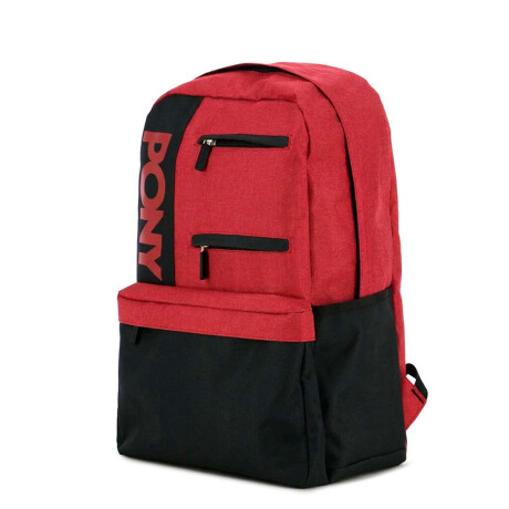 Pony Mochila Queens Negro-Rojo