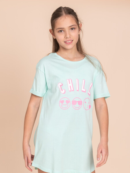 Camisón estampado chill Turquesa
