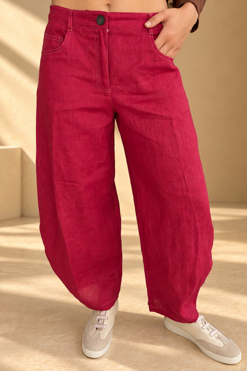 Pantalon barrel Magenta