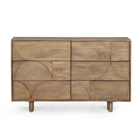 CÓMODA 129CM MADERA NATURAL-BEIGE ÁNGELES