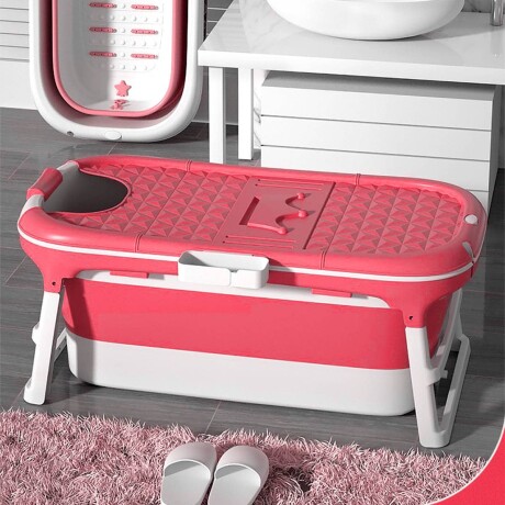 Bañera Plegable Adultos Niños 1.20m+ Ducha Baño Spa Rosa