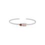 Pulsera Karvik Granate y cuarzo cherry Plata 925 0