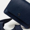 Bandolera Menorca en cuero graneado Marine Blue