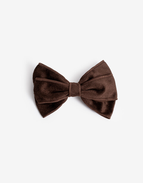 Hebillas Francesas Moño Hebilla Francesa Moño Suede - Marron Chocolate
