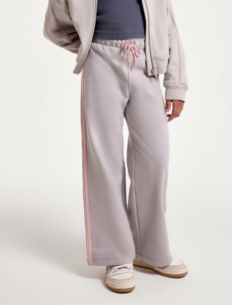 PANTALONES DEPORTIVOS DE PIERNA ANCHA GRIS