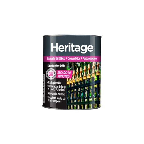 Esmalte sintético con convertidor HERITAGE - 2.40 lt Negro Esmalte sintético con convertidor HERITAGE - 2.40 lt Negro