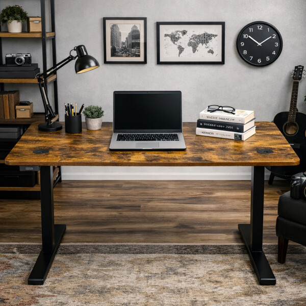 Escritorio Eléctrico 60 X 160 Altura Regulable ESCRITORIO ELECTRICO 60X160 MARRON Q10