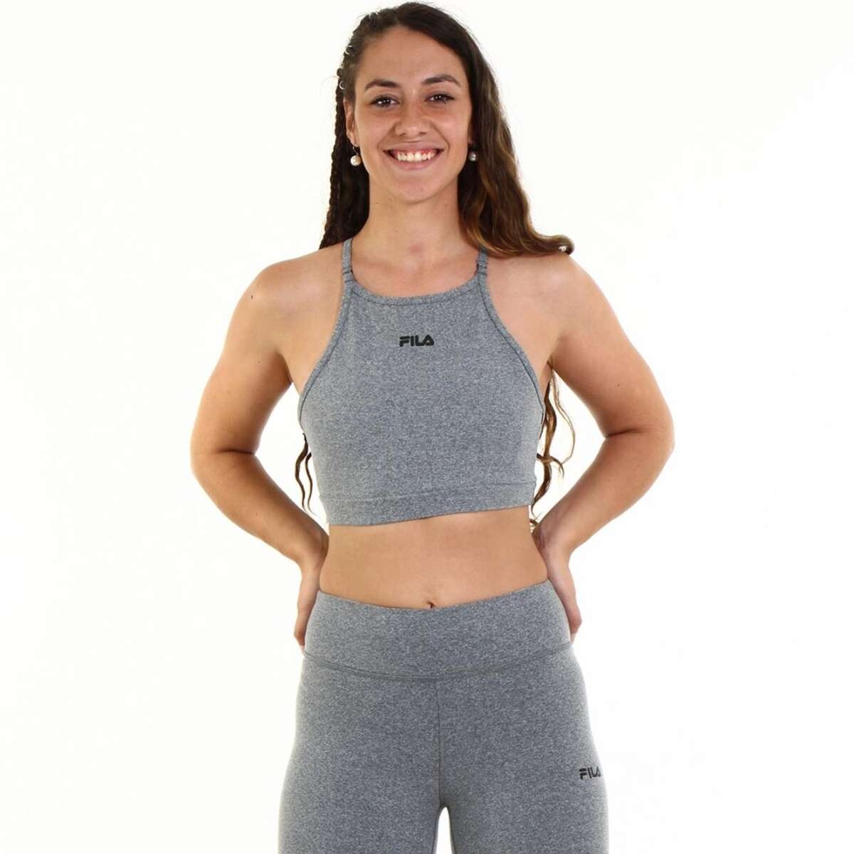 Fila Top Mujer Life Cross - Gris 