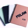 CUADERNO MILAN CON ESPIRAL TAMAÑO A5 RAYADO DE 80 HOJAS COLOR VERDE PASTEL CUADERNO MILAN CON ESPIRAL TAMAÑO A5 RAYADO DE 80 HOJAS COLOR VERDE PASTEL