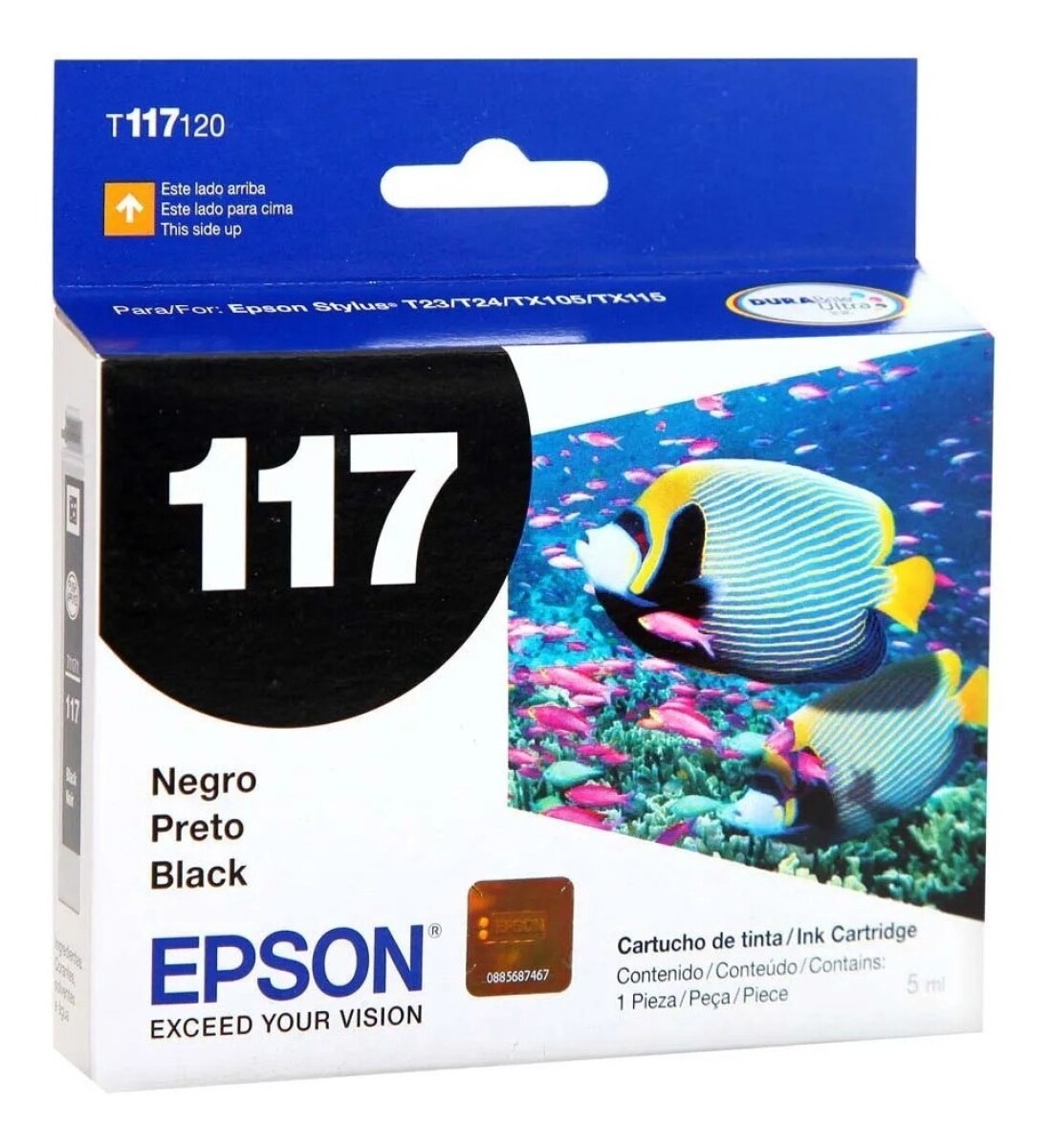 EPSON T117120 (117) NEGRO T23/T24/TX105/TX115 - Epson T117120 (117) Negro T23/t24/tx105/tx115 