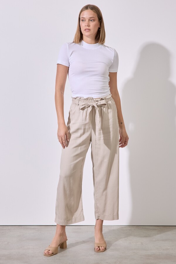 Pantalon Tencel BEIGE CLARO