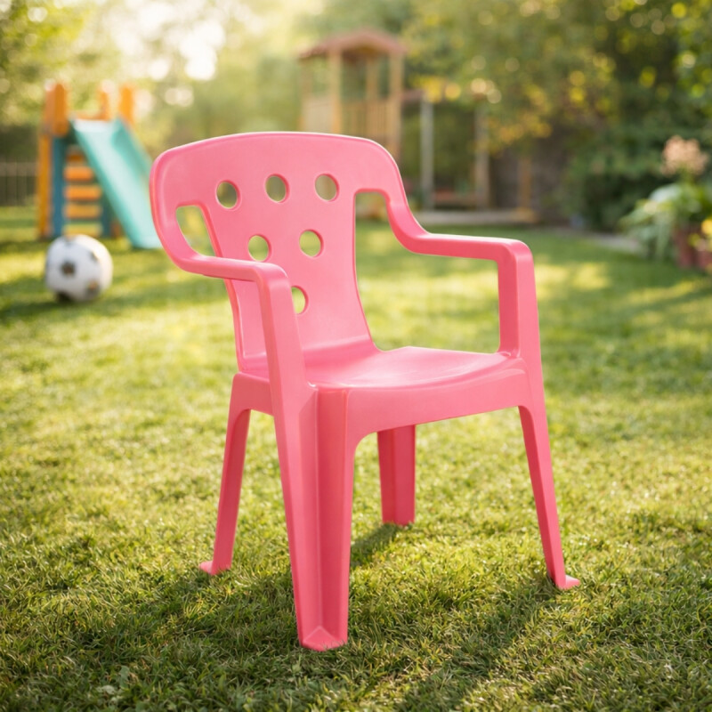 Silla infantil con apoya brazos ROSA