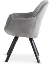 Sillón ONSEVIG 1 cuerpo terciopelo gris/negro Sillón ONSEVIG 1 cuerpo terciopelo gris/negro