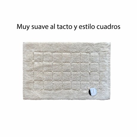 Alfombra Soft Cuadriculada Decorativa Interior Liviana Beige
