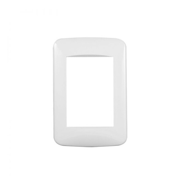 Plaqueta para 3 mód. inyectada blanco - Reggio M46604