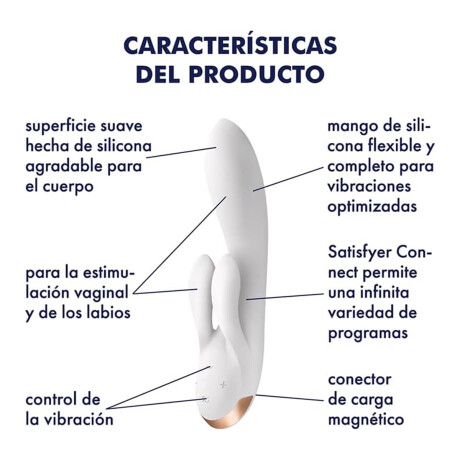 Vibrador Doble Estímulo Con Mando A Distancia Bluetooth Satisfyer Double Flex Vibrador Doble Estímulo Con Mando A Distancia Bluetooth Satisfyer Double Flex