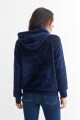 Hoodie sherpa AZUL MARINO
