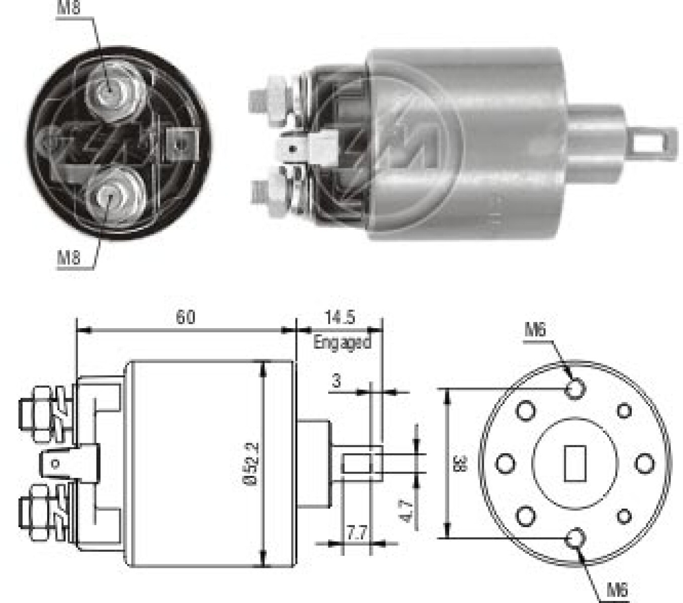 AUTOMATICO DE ARRANQUE - HITACHI 12V NISSAN CEDRIC ZM 