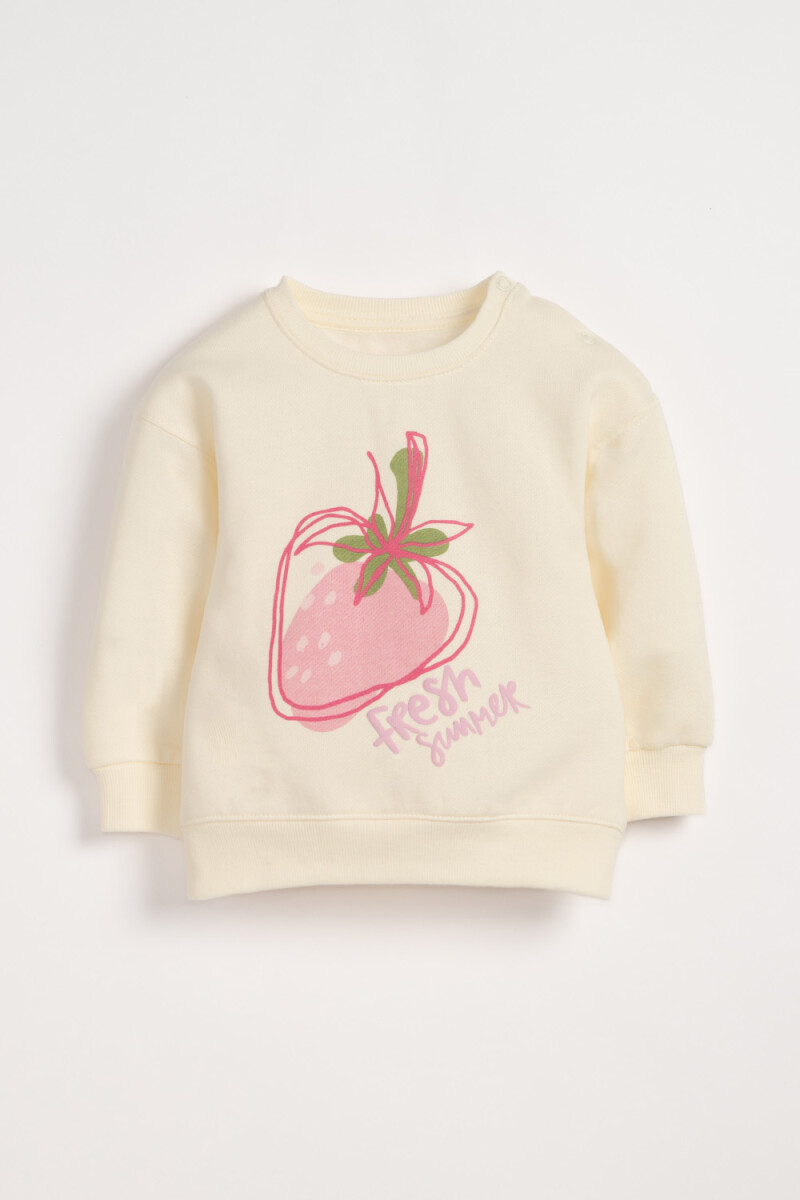 Buzo deportivo estampado - Frutilla Crudo 