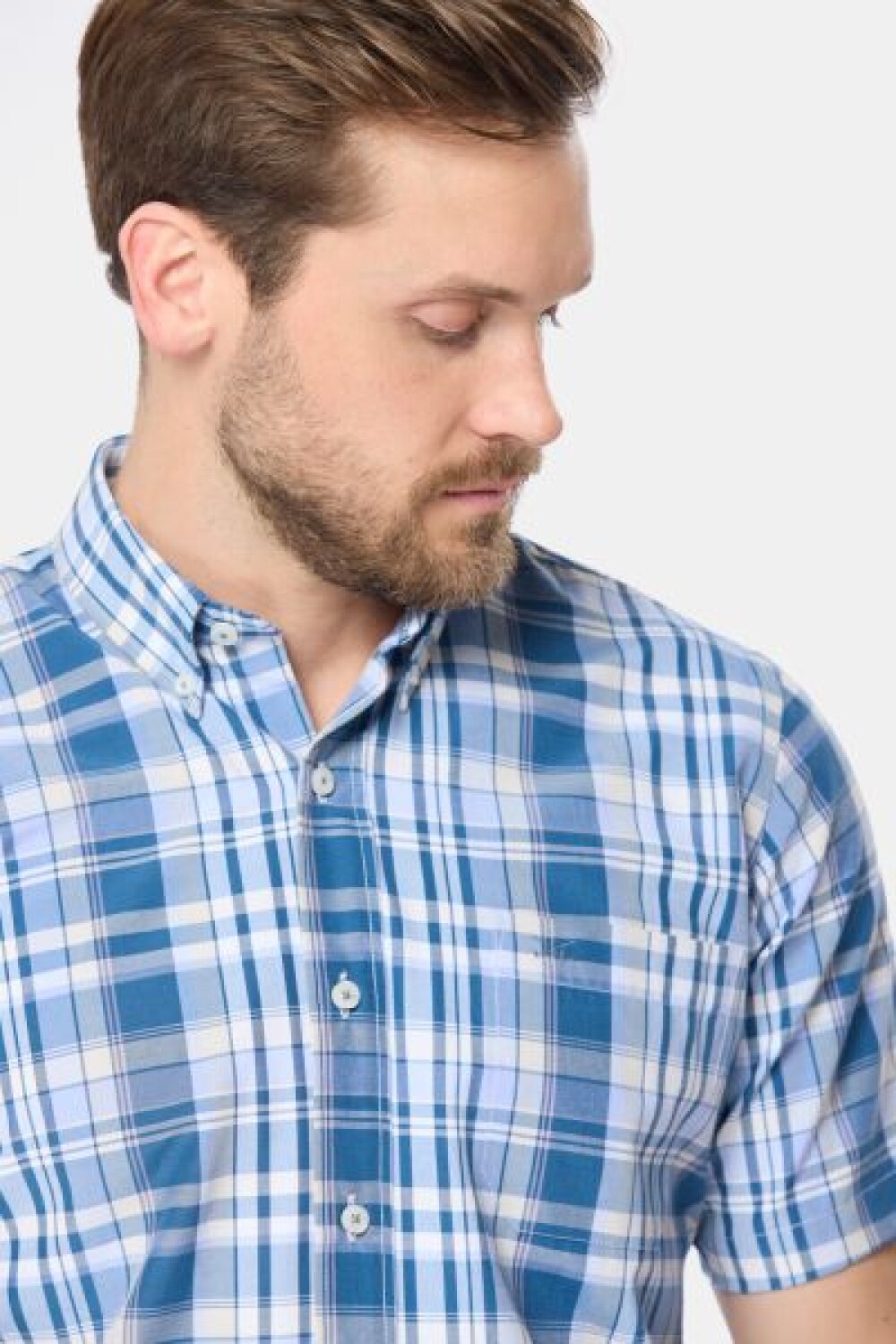 CAMISA SPORT A CUADROS Azul