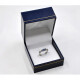 Anillo En Oro 18K Blanco Con Zafiros Y Brillantes Anillo En Oro 18K Blanco Con Zafiros Y Brillantes