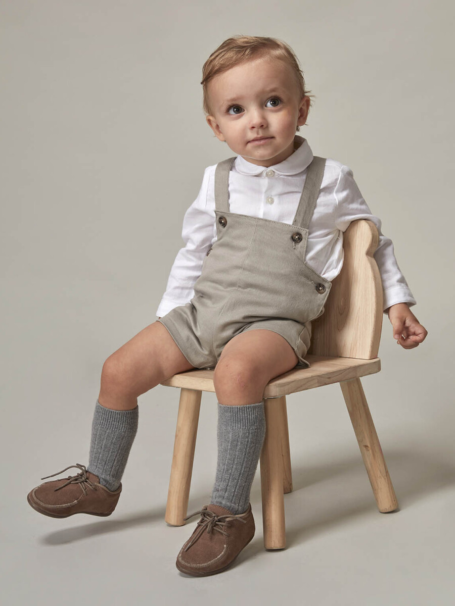 Camisa Body Cuello Bebe Blanco Roto