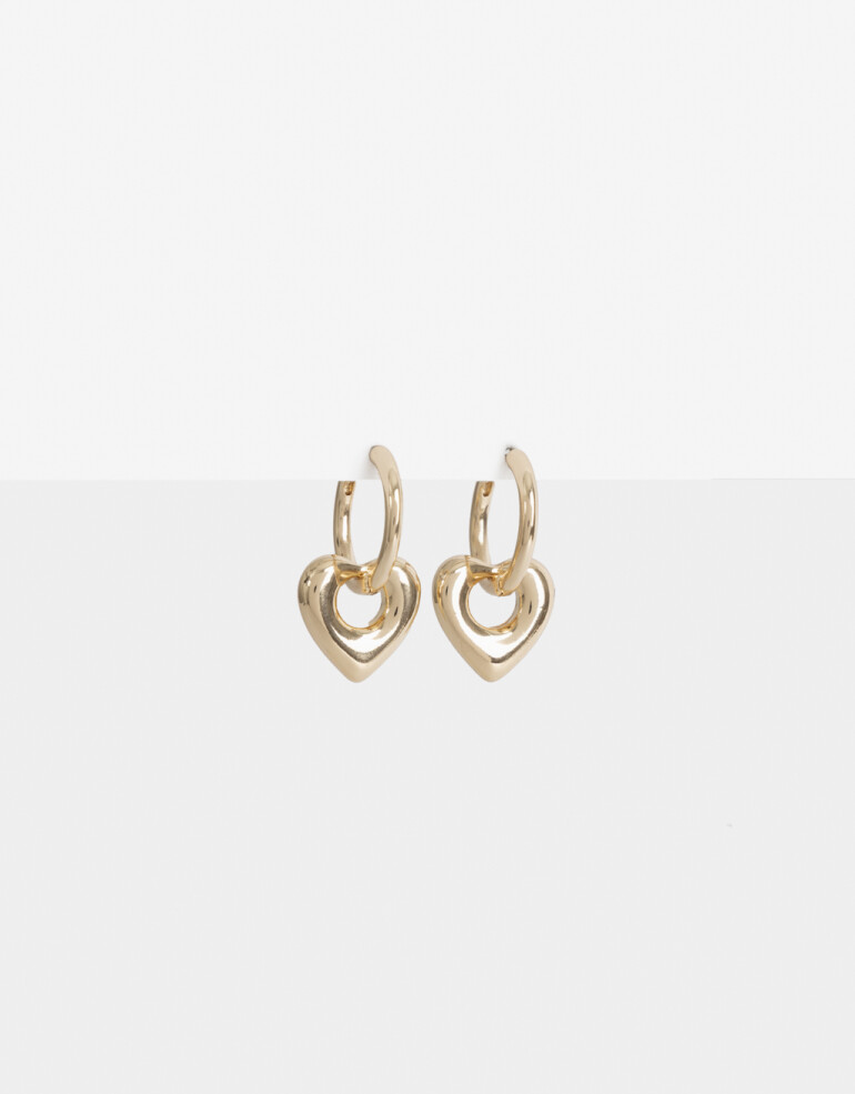 Aros Argollas Metal Argollas De Metal Reciclado Dorado - Dorado
