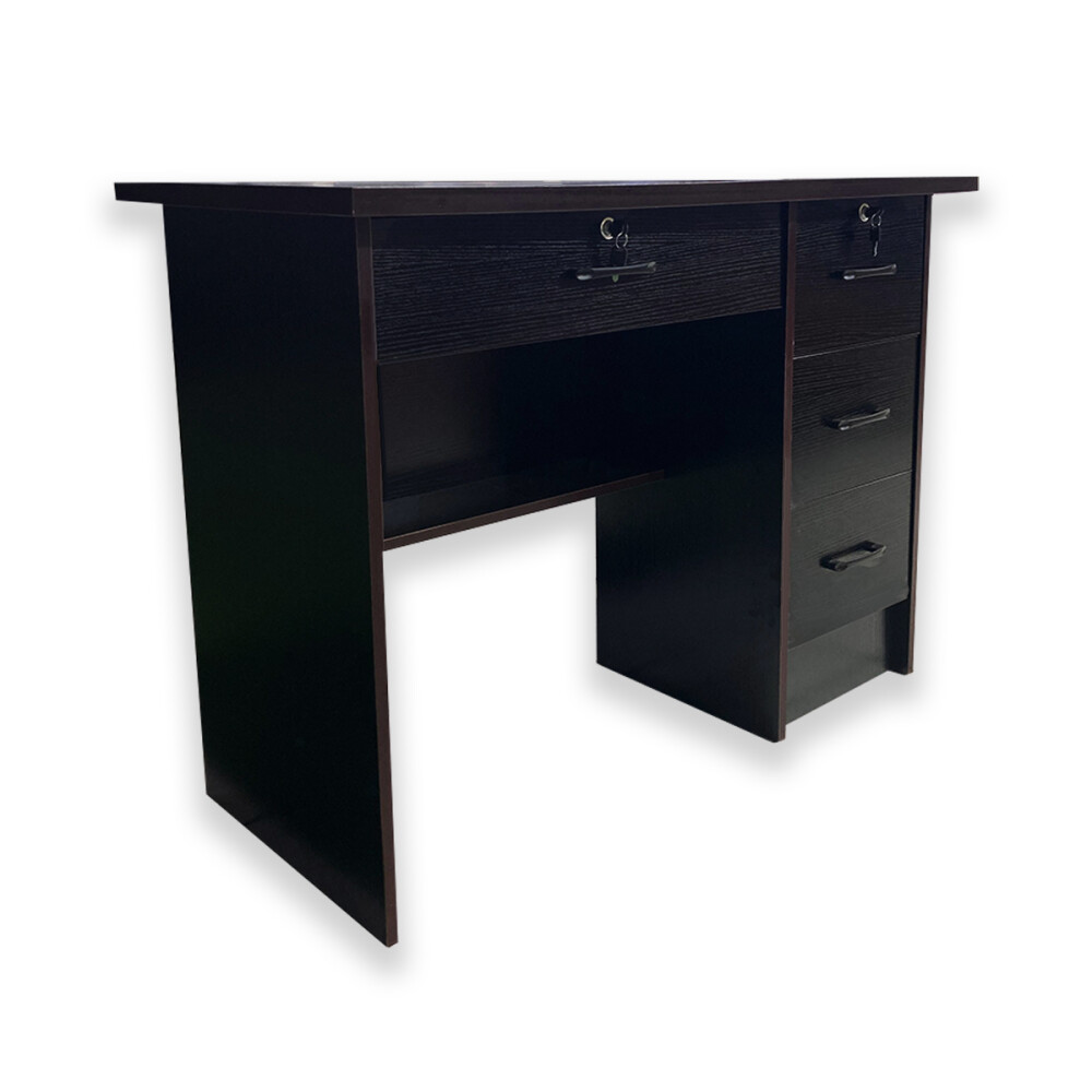 Escritorio 1.00m x 50cm cajones con llave Negro