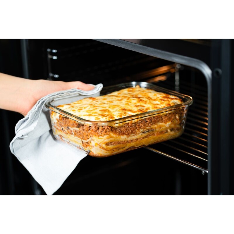 Tupper de vidrio rectangular Tramontina Vittra con tapa hermética de silicona 1.05 lts 61227/520 Tupper de vidrio rectangular Tramontina Vittra con tapa hermética de silicona 1.05 lts 61227/520