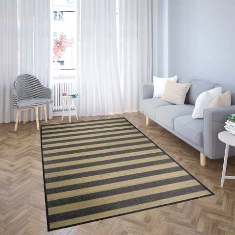 Alfombra de Bambú Home Class 60cm x 120cm BEIGE/CHOCOLATE