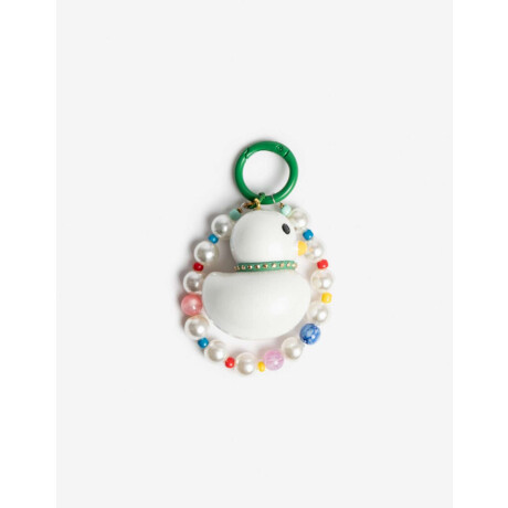 Llavero Y Bag Charm De Patito Con Beads Combinacion Bicolor