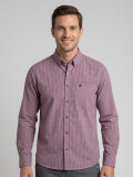 CAMISA MANGA LARGA ESCOCESA BORDÓ CAMISA MANGA LARGA ESCOCESA BORDÓ