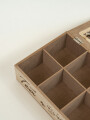 Caja Para Té Esterilla, 6 Separadores Color Unico