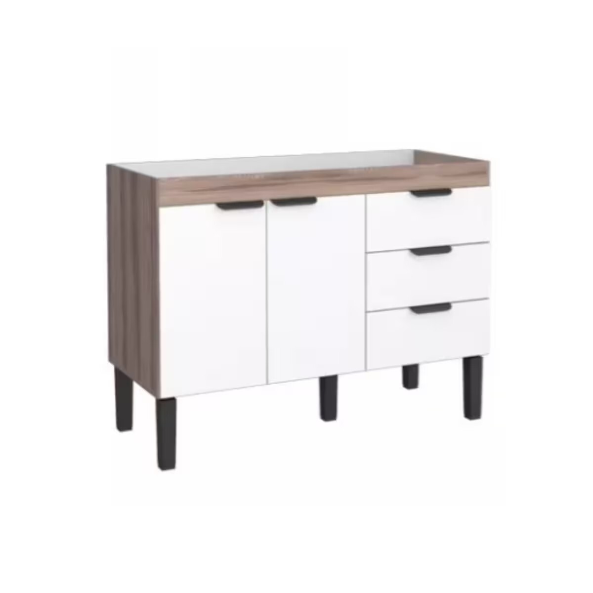 Mueble Bajo Mesada Cocina Flamingo 120cm Blanco Cozimax 