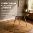 Mesa Comedor ComboHome Eames Redonda Vidrio 90 Cm Premium Transparente