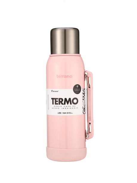Termo Premium 1lt. Con base de Silicona Rosado Metalizado