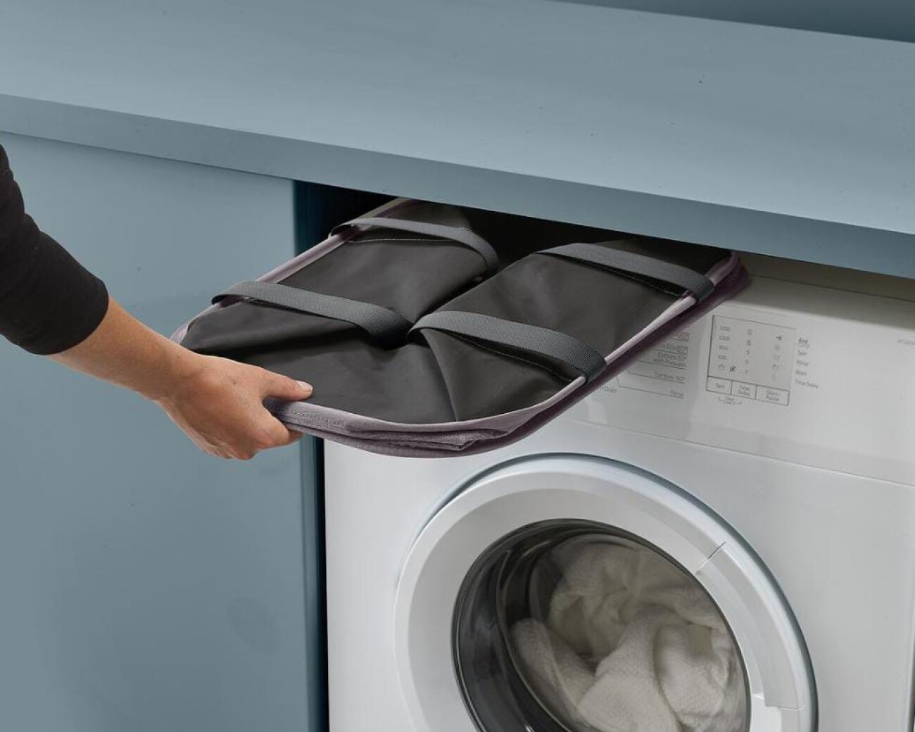 Cesta de lavandería plegable (gris) Cesta de lavandería plegable (gris)