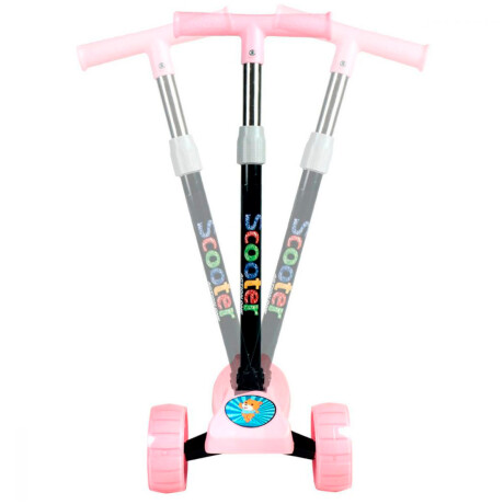 Monopatín Tripatín Ajustable 3 Ruedas Con Luces Rosa