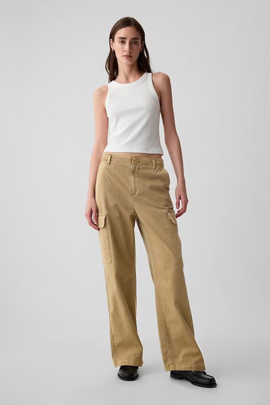 Pantalòn Cargo Khaki Loose Mujer Mojave