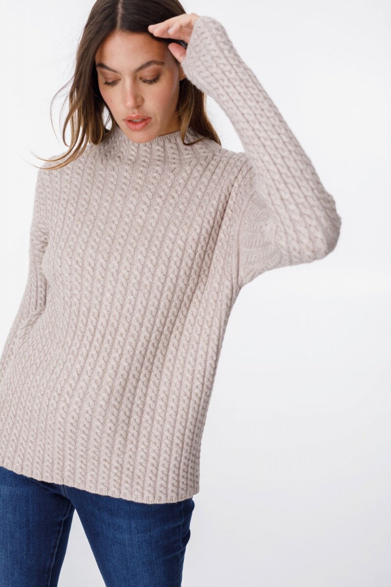 Sweater Espiral - Vison 