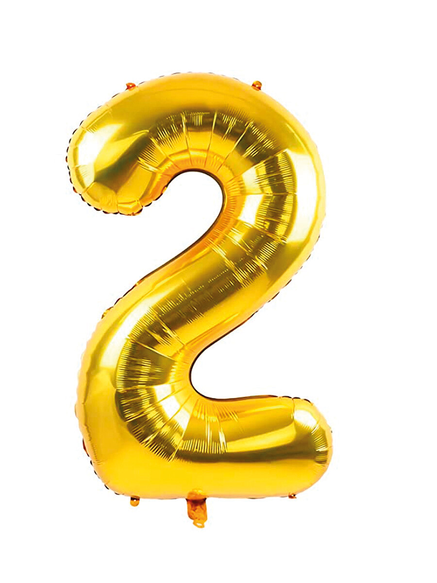 GLOBO DORADO NUMERO 2 - DORADO 