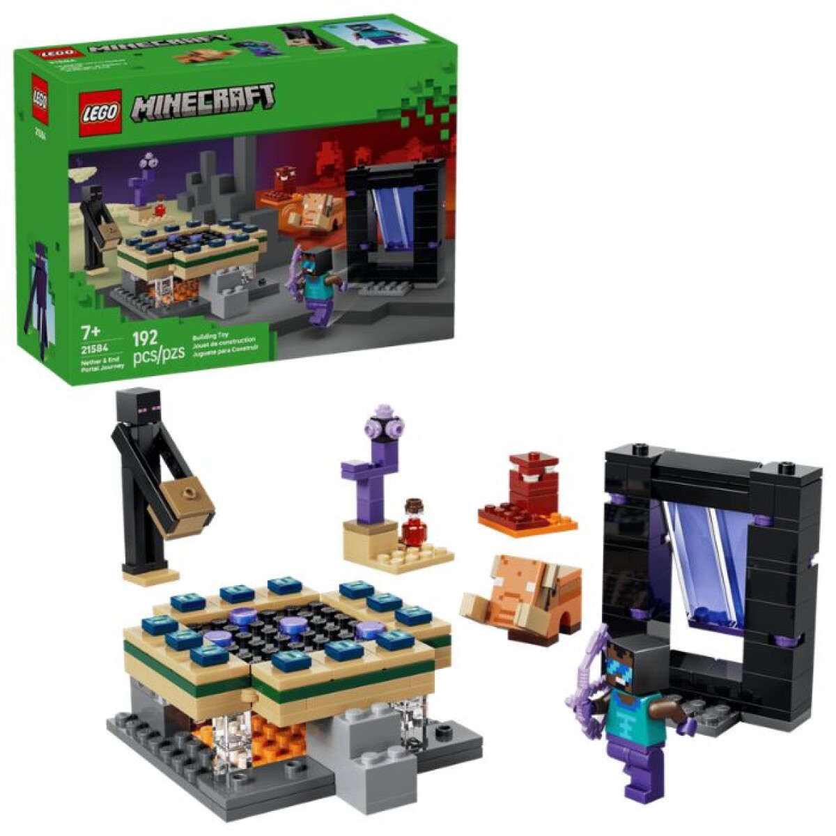 LEGO® Minecraft® Viaje por los Portales del Nether y End 