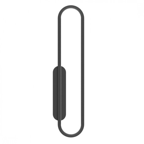 Aplique Led Oval luz indirecta 20W Negro