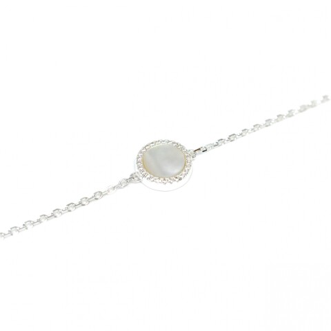 Pulsera en Plata 925 con Nácar Pulsera en Plata 925 con Nácar