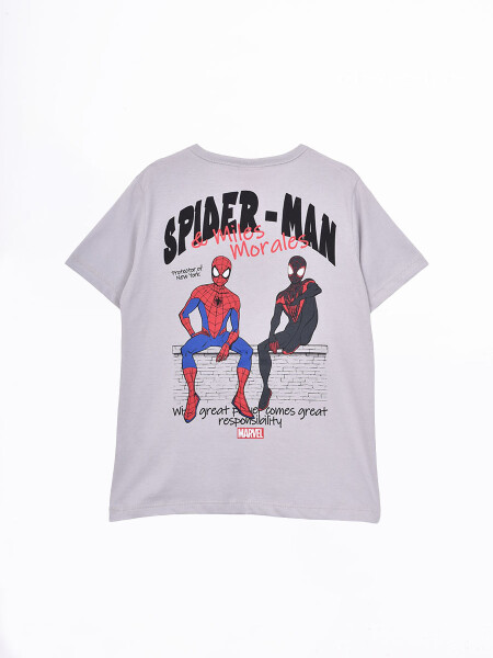 REMERA SPIDER GRIS CLARO