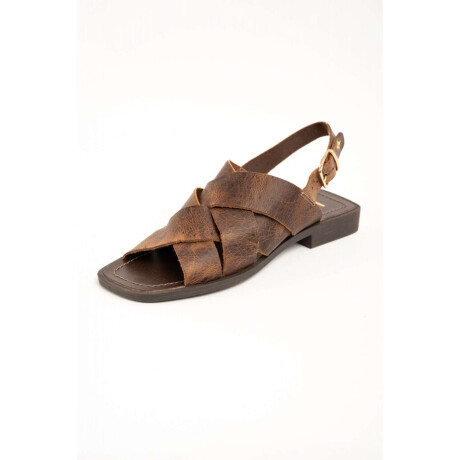 Sandalias Entrecruzada Chocolate