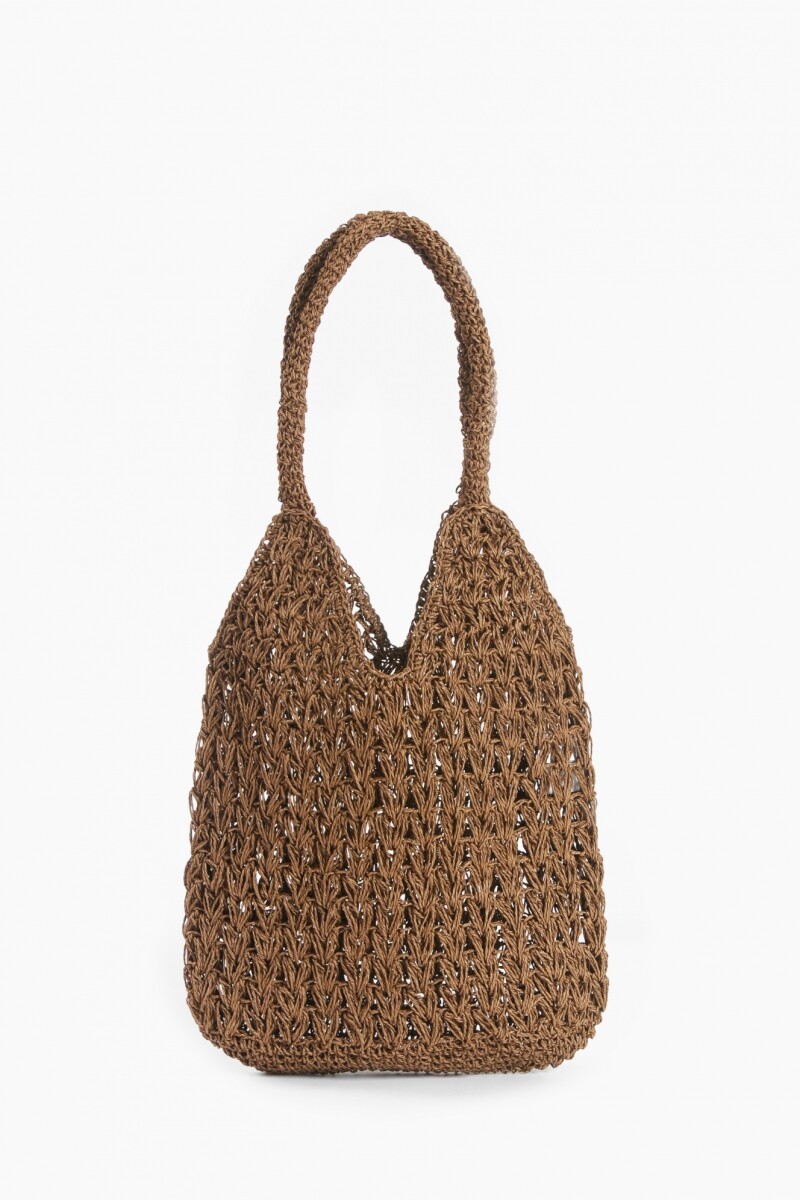 Bolso shopper tejido chocolate